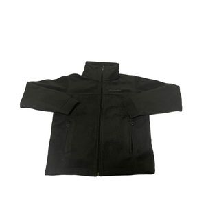 Columbia Jacket Boys Small Black Lightweight Fleece Embroidered Logo Full Zip